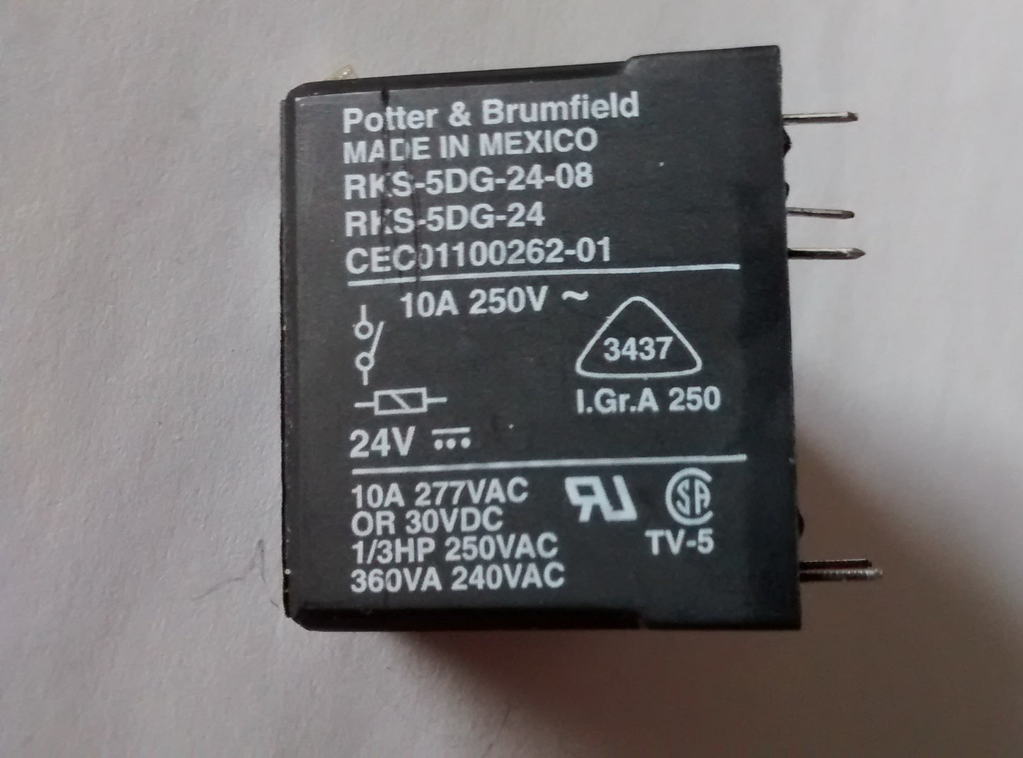 Relay RKS-DG-24 Coil 24Vdc P&B