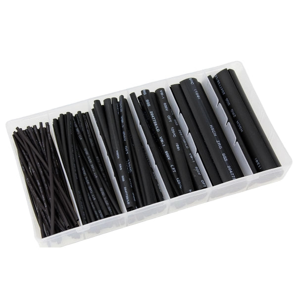 Kit 100 Tubes rétrécissants noir