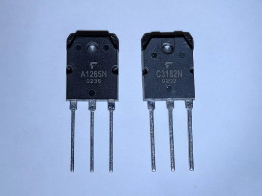 Paire de transistor 2SA1265N + 2SC3182N Toshiba